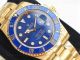Perfect Replica VR MAX Rolex Submariner 18k Gold Oyster Band Blue Face 40mm Watch (4)_th.jpg